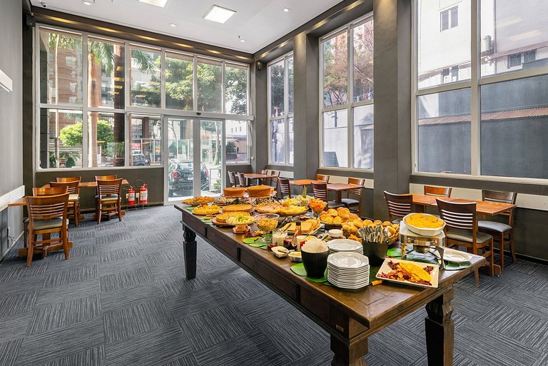 Apartamento em Hotel com café da manhã incluso